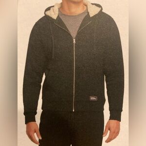 Eddie Bauer Mens Medium Black Full Zip Lined Hoodie NWT, $109 MSRP
